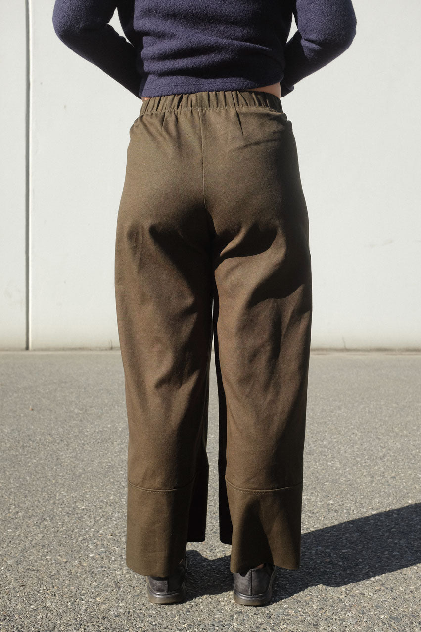 Straight Leg Pant in Hemp Cotton Canvas