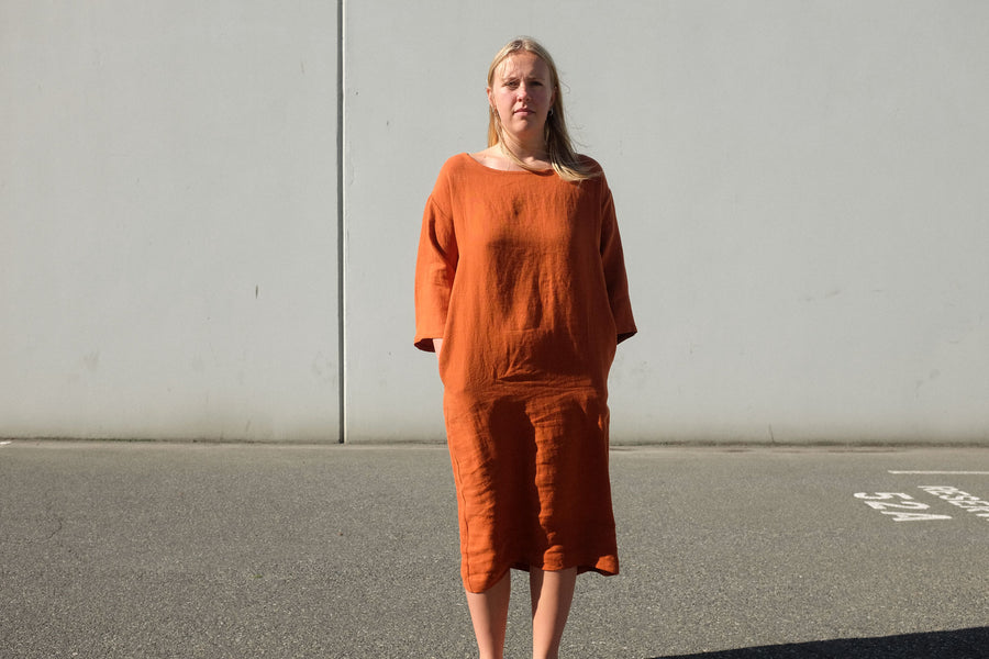 Woven Tee Dress - Long Sleeve