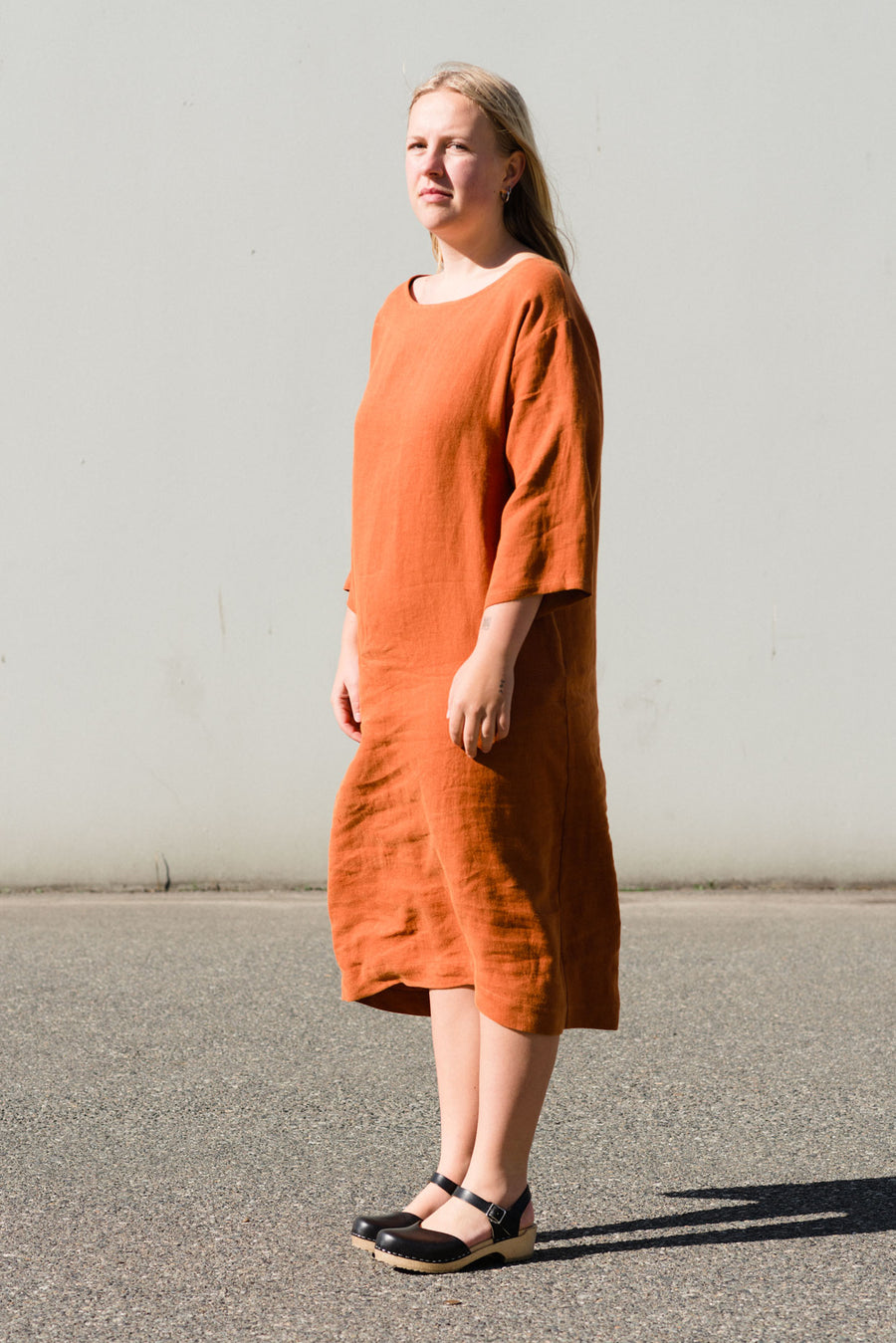 Woven Tee Dress - Long Sleeve