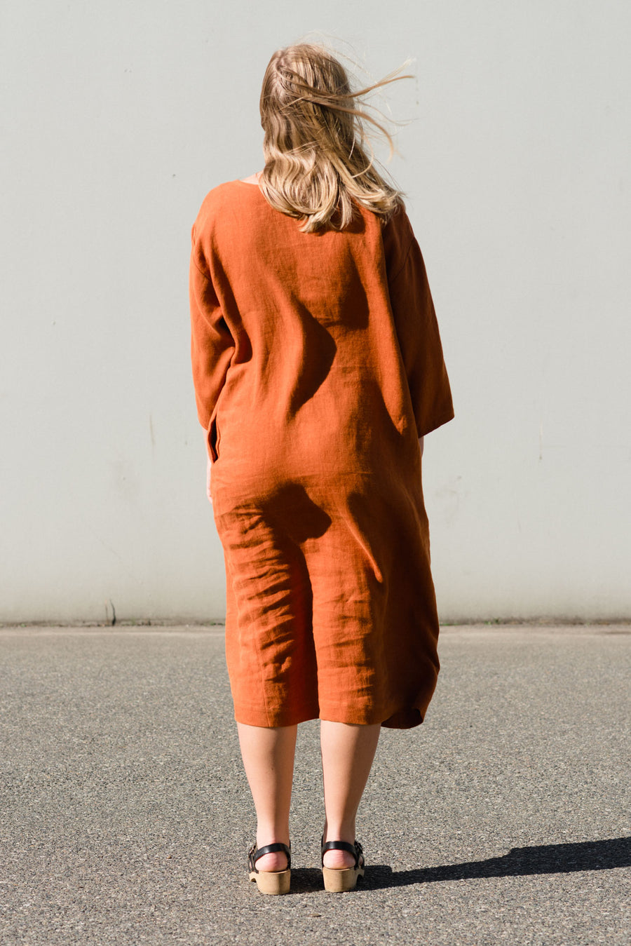 Woven Tee Dress - Long Sleeve